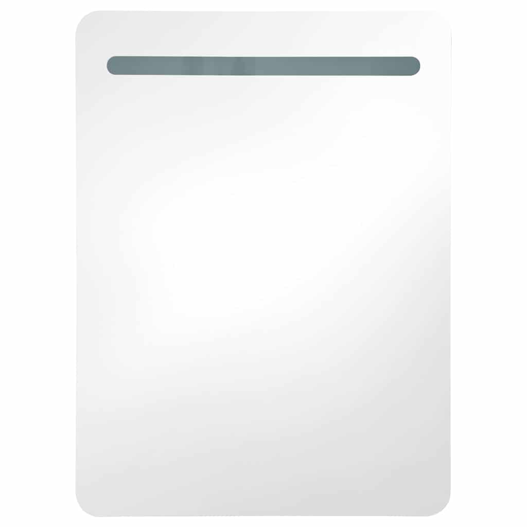 326509 vidaXL LED Bathroom Mirror Cabinet Shining White 60x11x80 cm