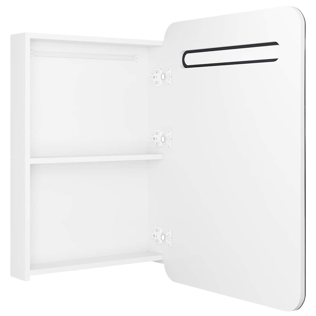 326509 vidaXL LED Bathroom Mirror Cabinet Shining White 60x11x80 cm