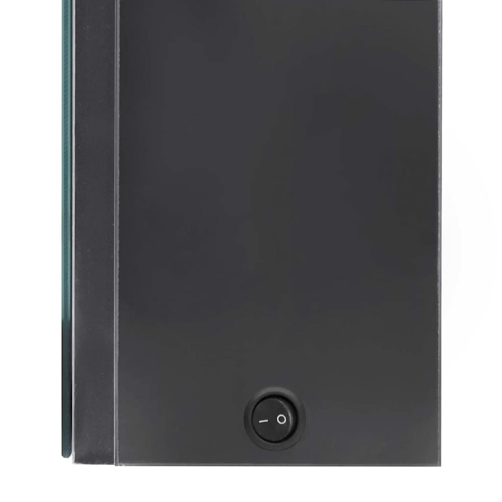 326513 vidaXL LED Bathroom Mirror Cabinet Grey 80x12x68 cm