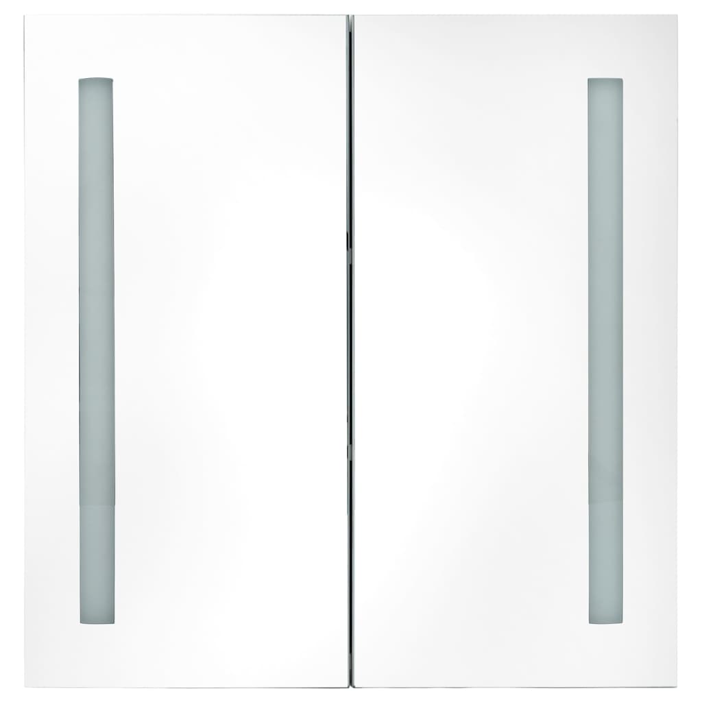 vidaXL LED Bathroom Mirror Cabinet Concrete Grey 62x14x60 cm