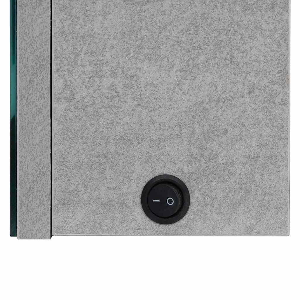 326518 vidaXL LED Bathroom Mirror Cabinet Concrete Grey 62x14x60 cm