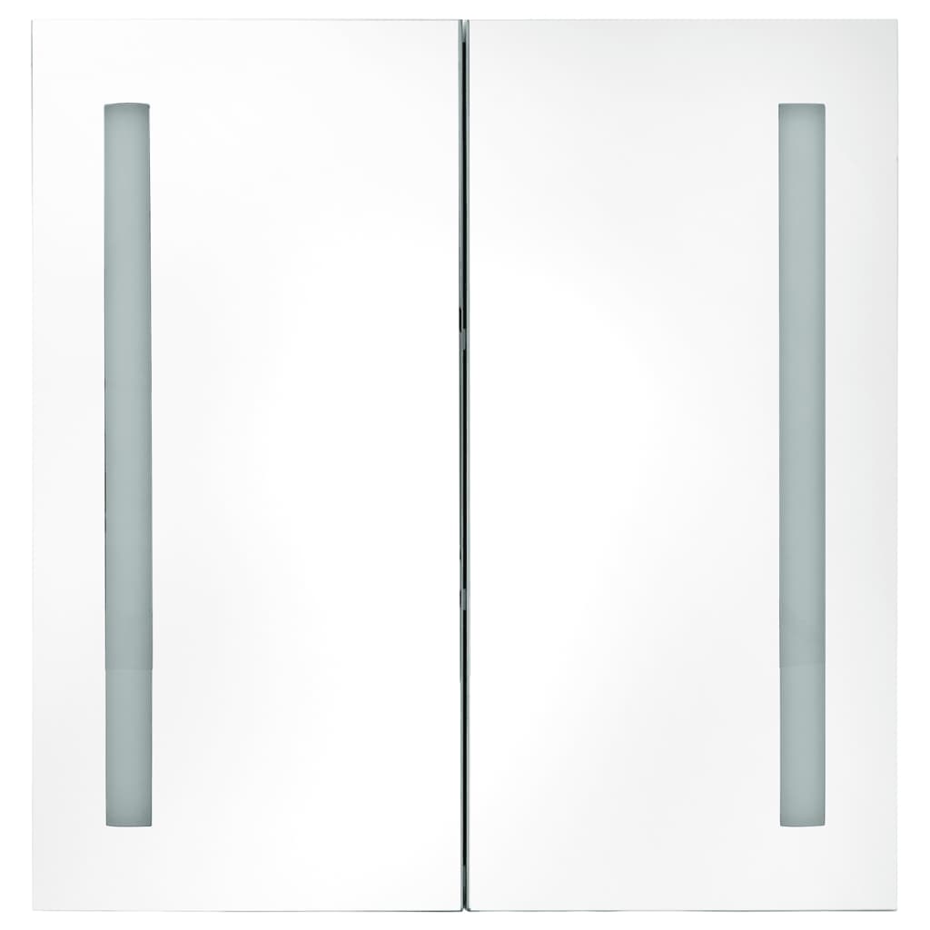 vidaXL LED Bathroom Mirror Cabinet Grey 62x14x60 cm