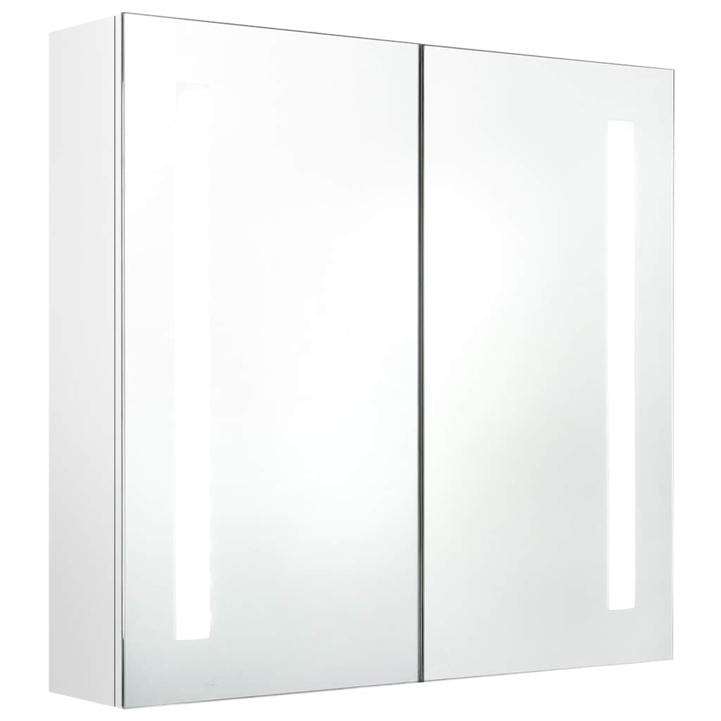 326524 vidaXL LED Bathroom Mirror Cabinet Shining White 62x14x60 cm