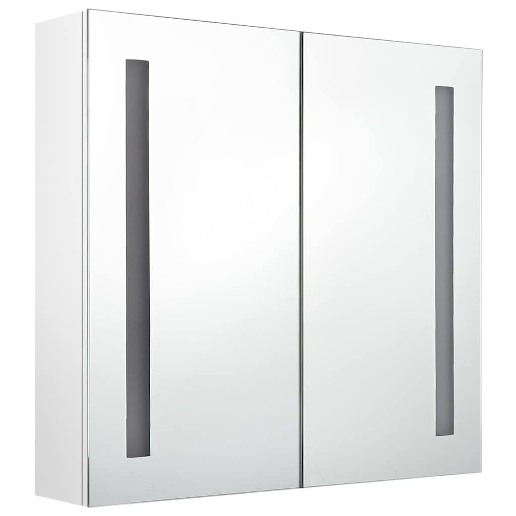 326524 vidaXL LED Bathroom Mirror Cabinet Shining White 62x14x60 cm