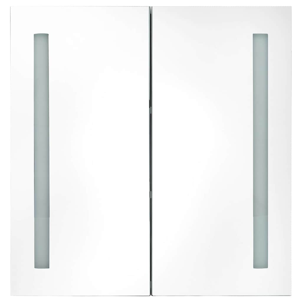 326524 vidaXL LED Bathroom Mirror Cabinet Shining White 62x14x60 cm