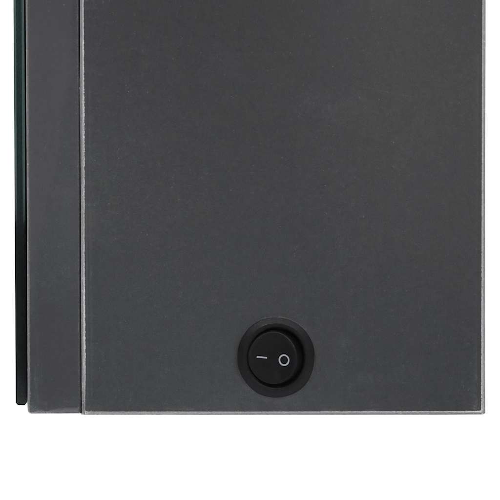 326527 vidaXL LED Bathroom Mirror Cabinet 89x14x62 cm Grey
