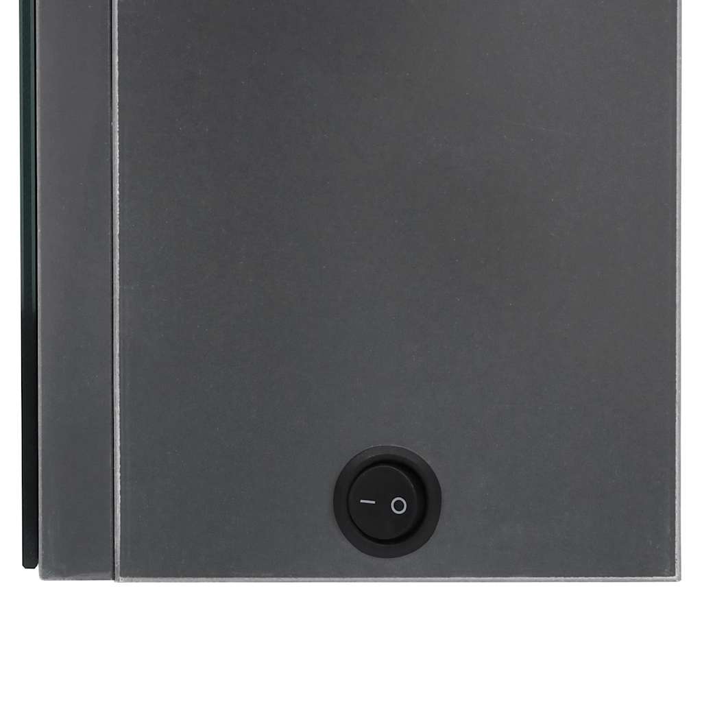 326528 vidaXL LED Bathroom Mirror Cabinet 89x14x62 cm Shining Grey