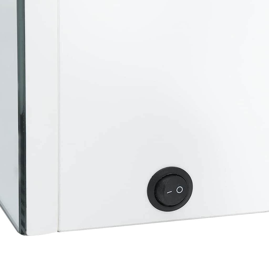326531 vidaXL LED Bathroom Mirror Cabinet 89x14x62 cm Shining White