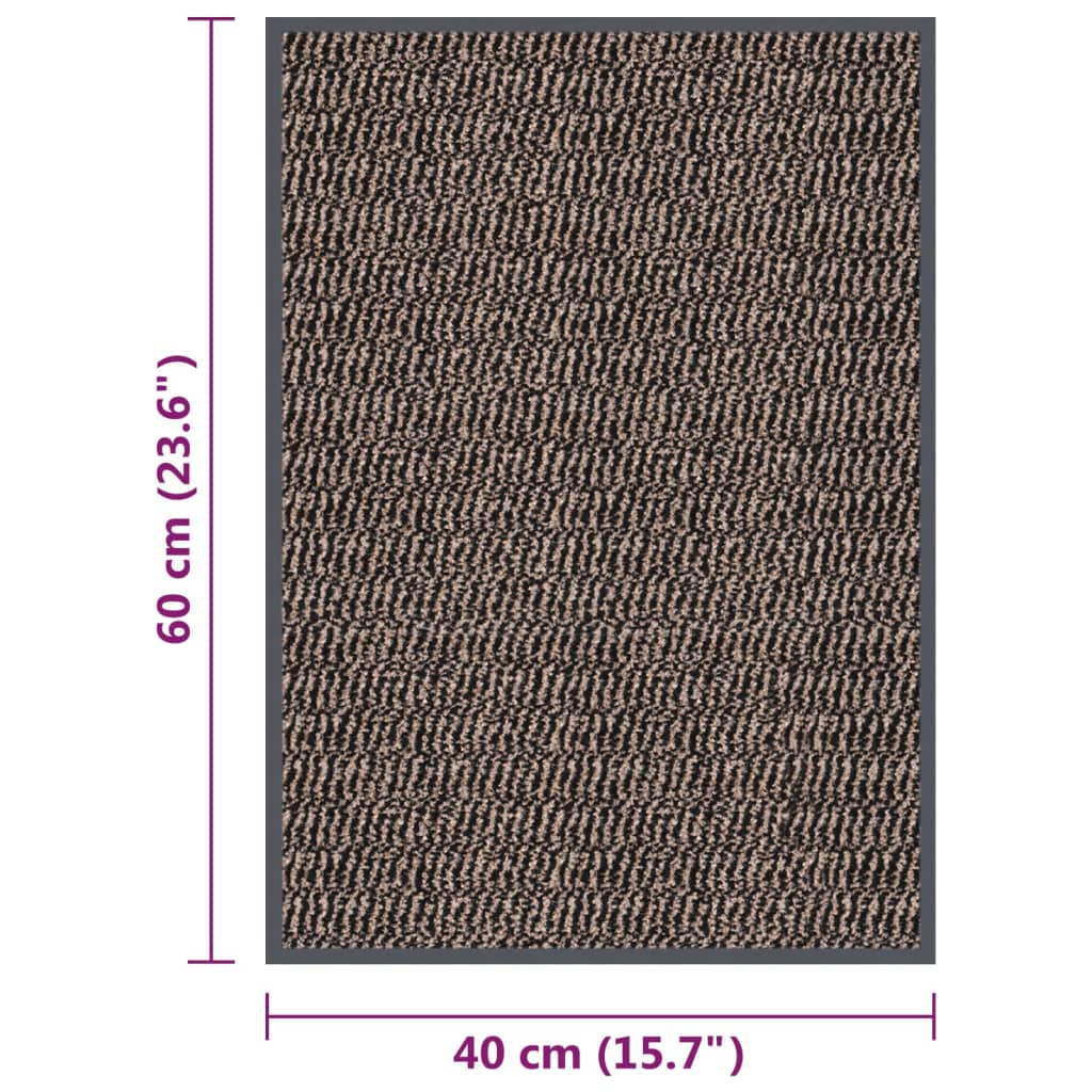 Doormat Tufted 40x60 cm Dark Brown