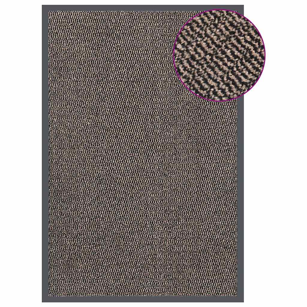326940 vidaXL Doormat Tufted 80x120 cm Dark Brown