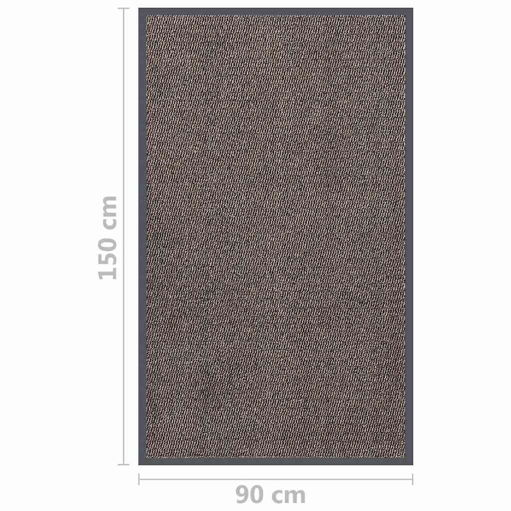 326941 vidaXL Doormat Tufted 90x150 cm Dark Brown