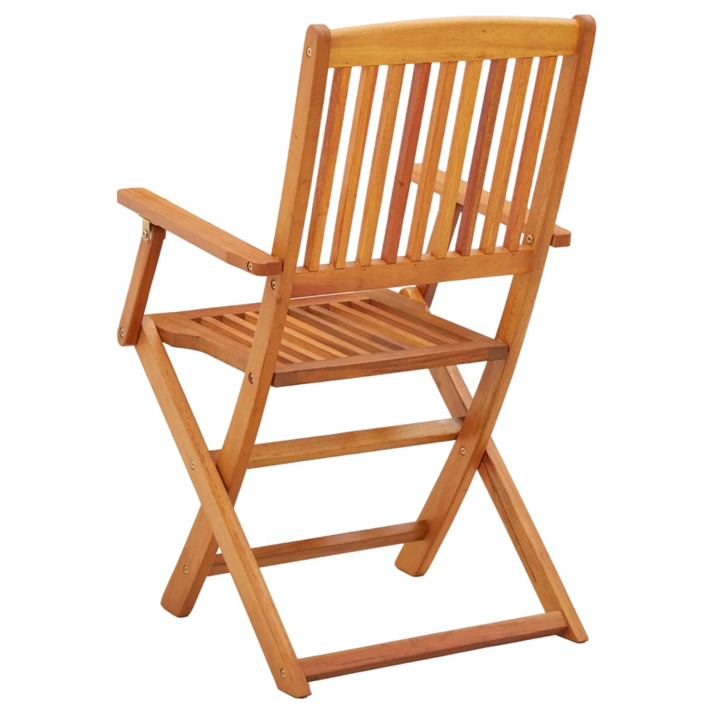 Chaises de jardin pliantes 4 pcs Bois d'eucalyptus massif