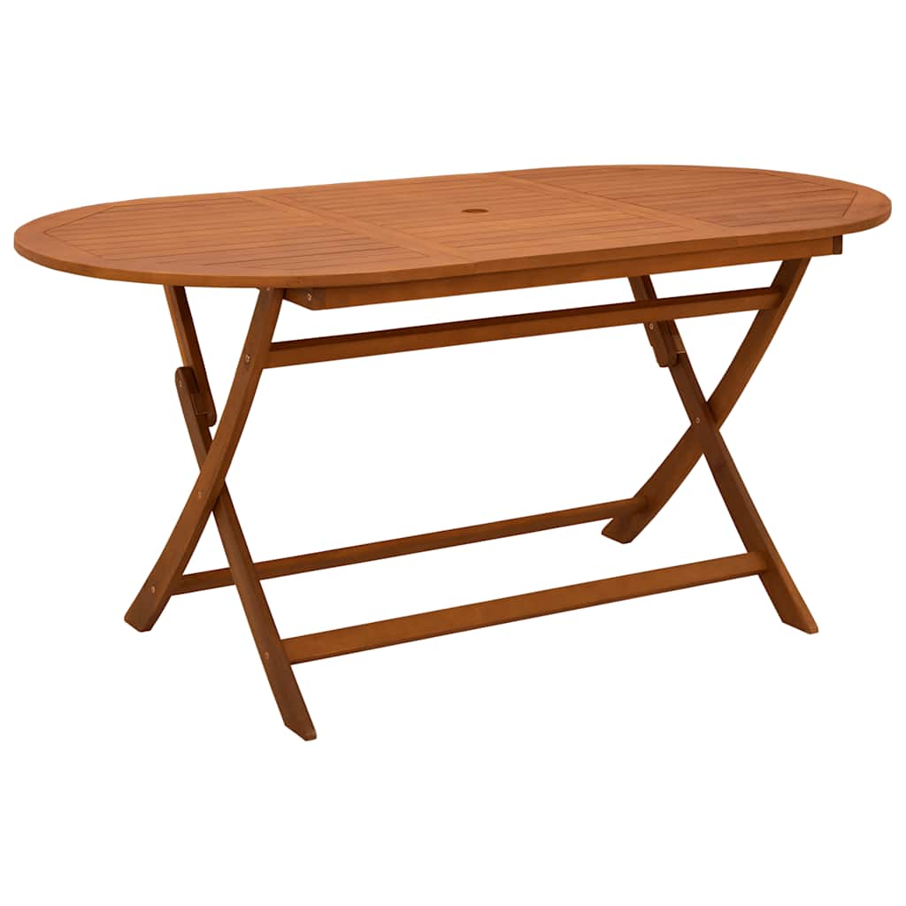 Folding Garden Table 160x85x75 cm Solid Eucalyptus Wood