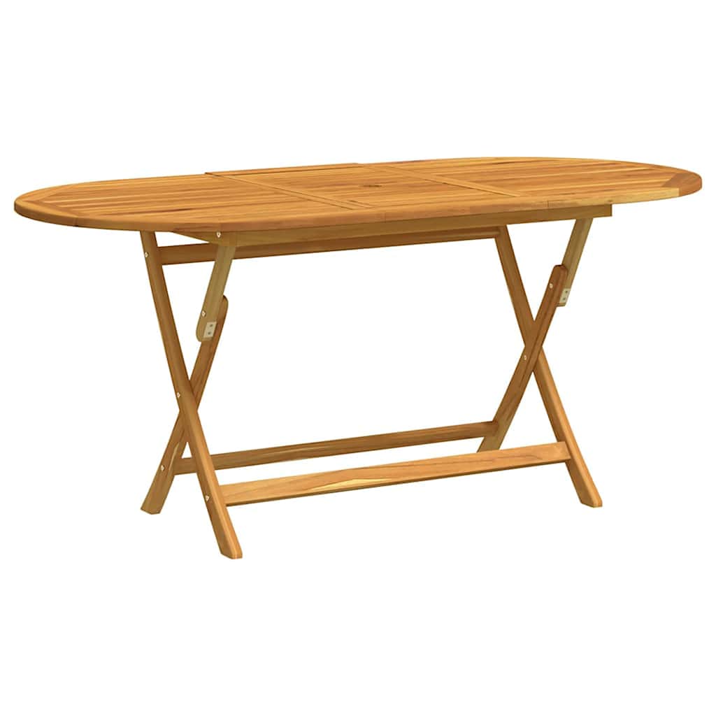 312454 vidaXL Folding Garden Table 160x85x75 cm Solid Eucalyptus Wood