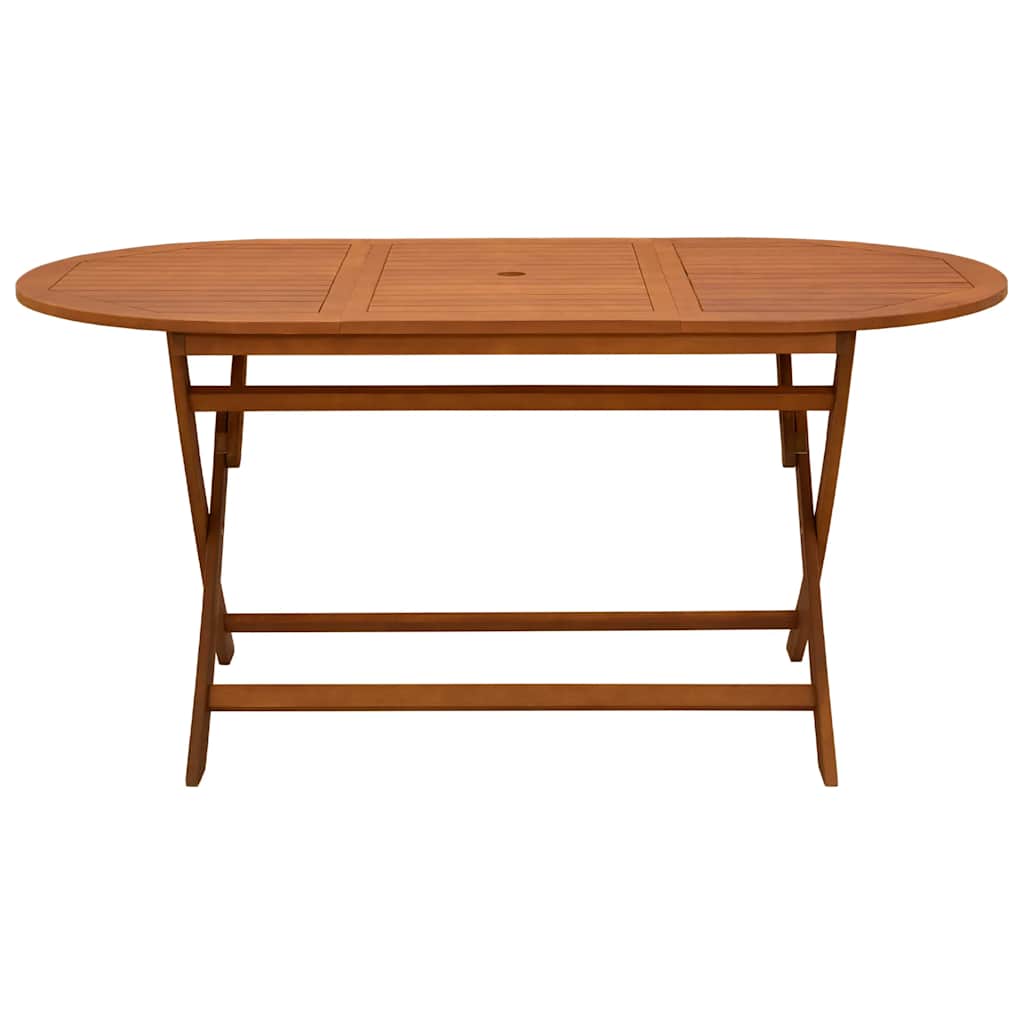 Folding Garden Table 160x85x75 cm Solid Eucalyptus Wood