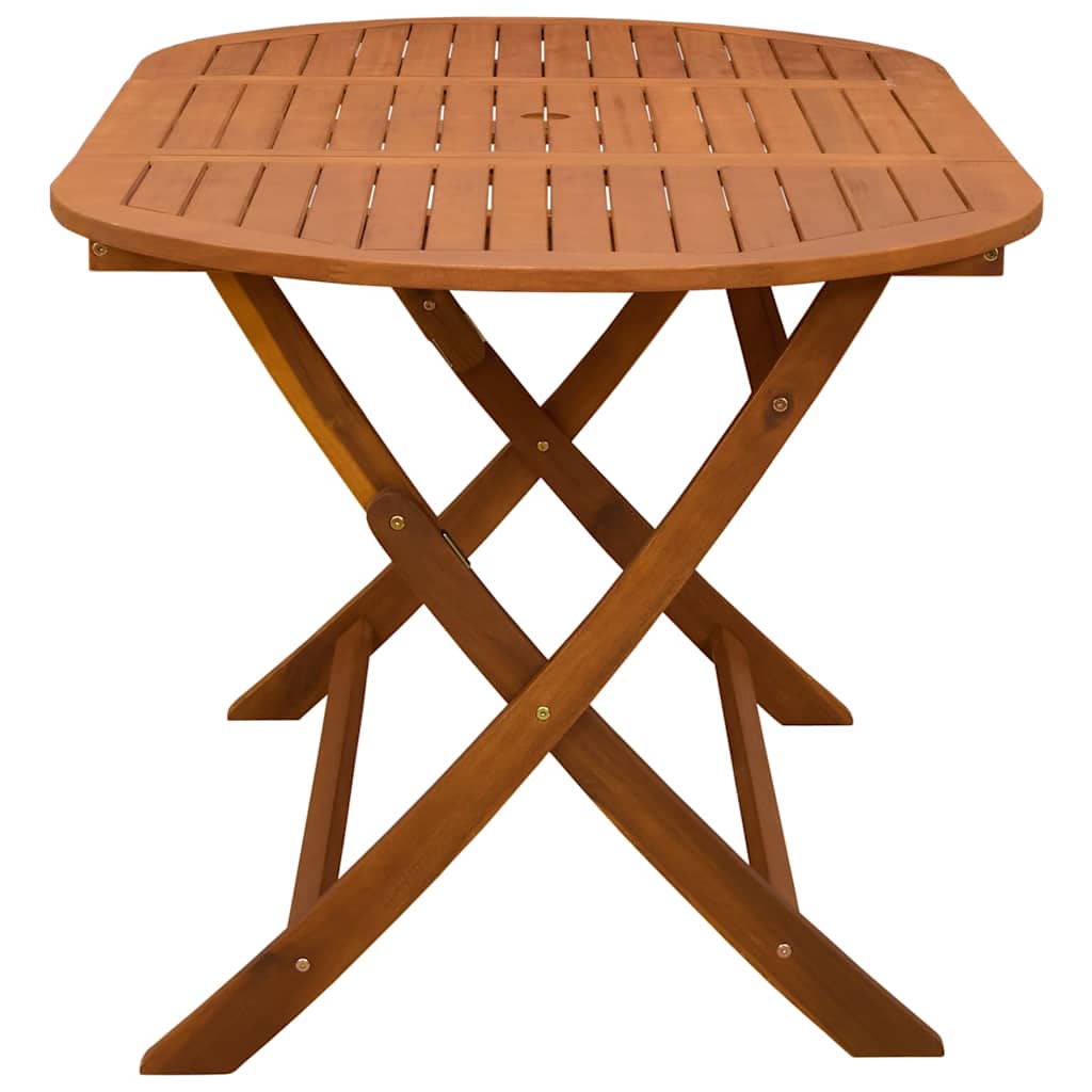 Folding Garden Table 160x85x75 cm Solid Eucalyptus Wood