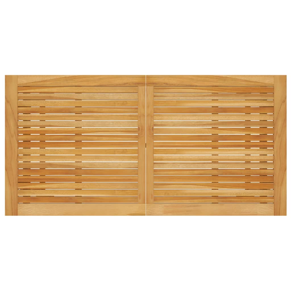 Dining Set | Brown | Solid acacia wood, PE rattan, powder-coated steel