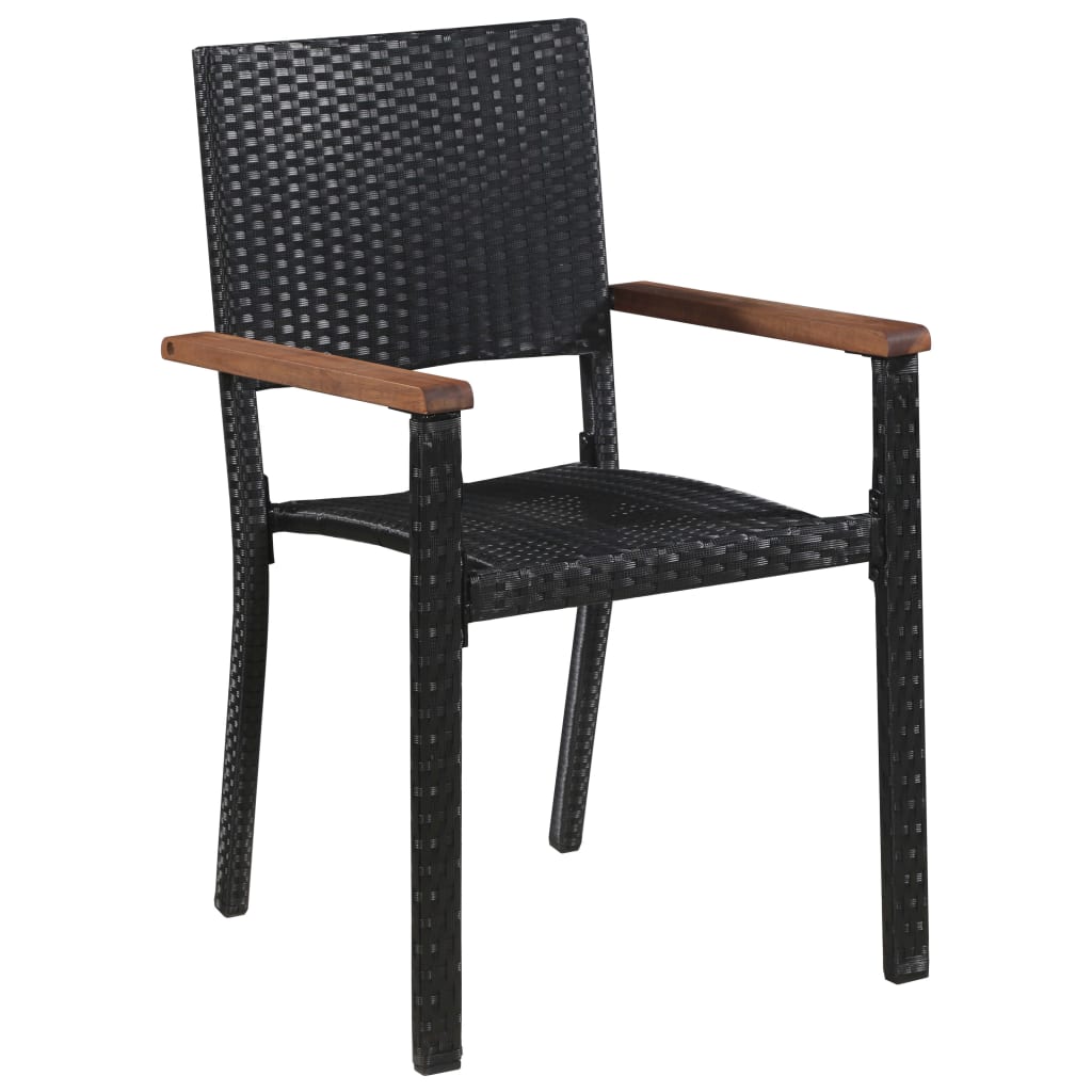 Dining Set | Black | Solid Acacia wood | Small | Durable