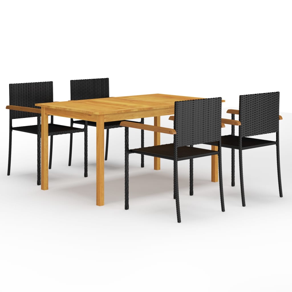 Dining Set | Black & Brown