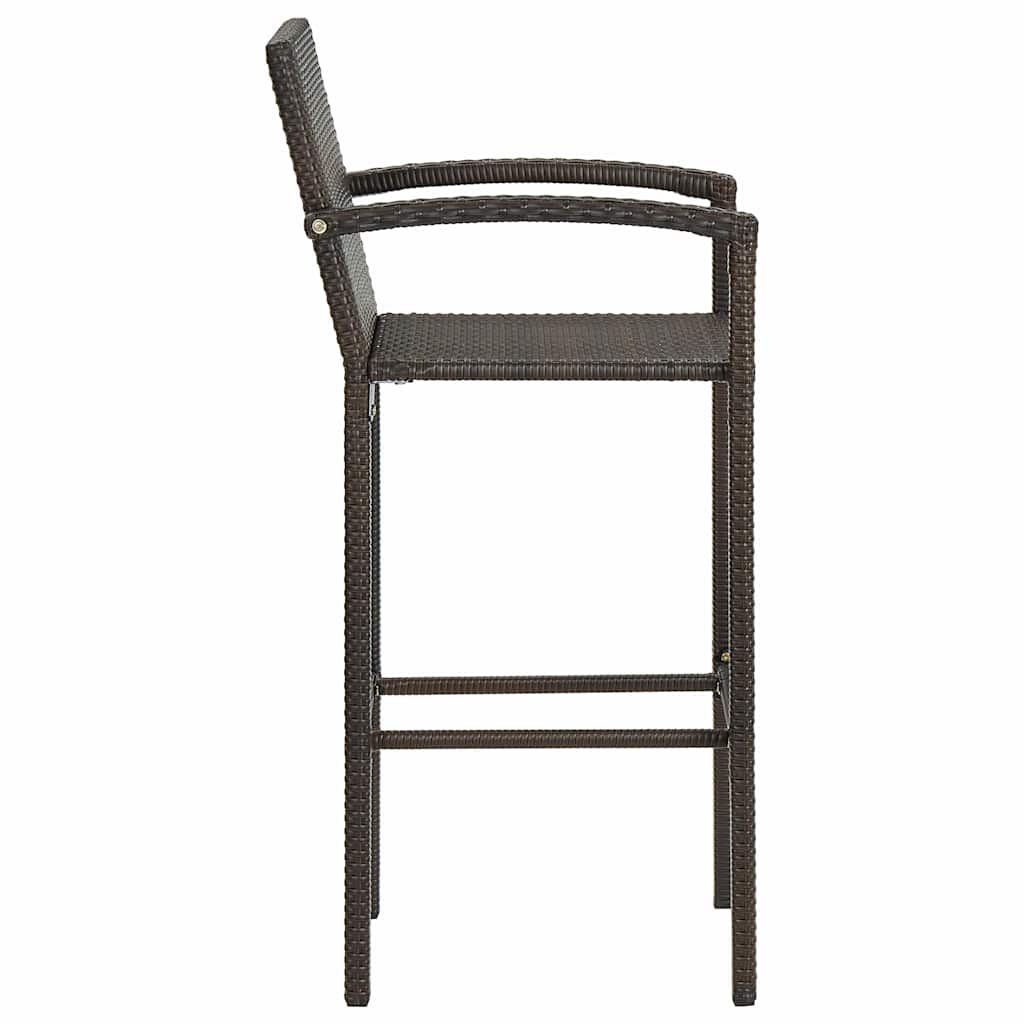 5 Piece Garden Bar Set Brown