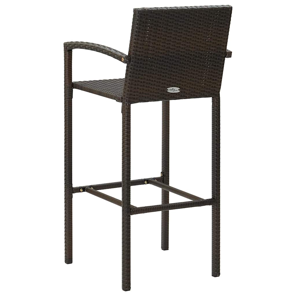 5 Piece Garden Bar Set Brown