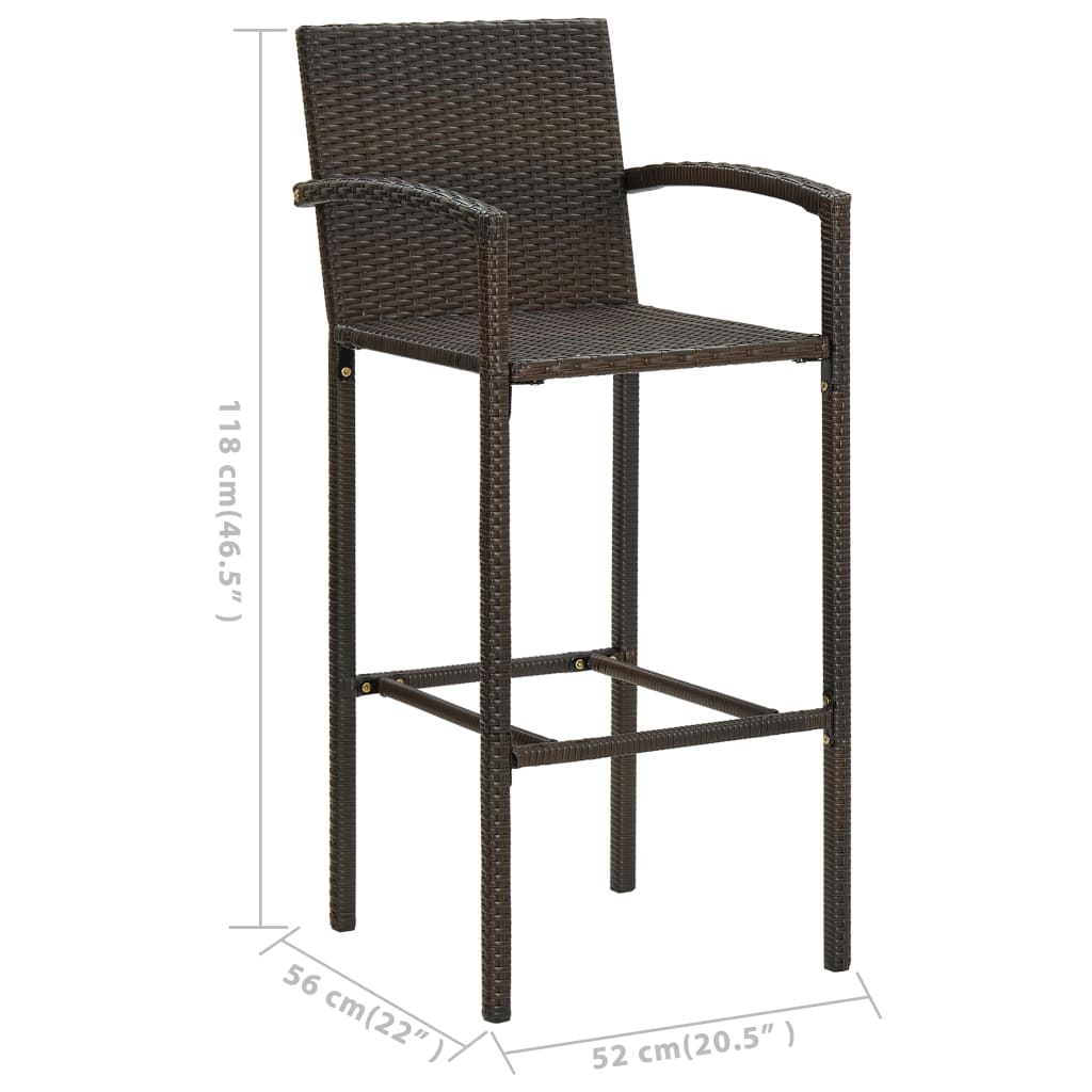Garden Bar Set | Brown | Solid Acacia wood | Medium |  Durable