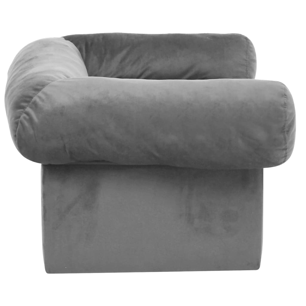 Dog Sofa with Drawer Grey 75x50x38 cm Plush