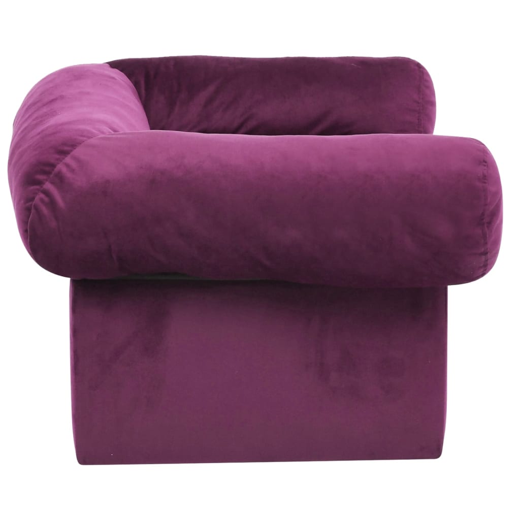 vidaXL Dog Sofa with Drawer Burgundy 75x50x38 cm Plush