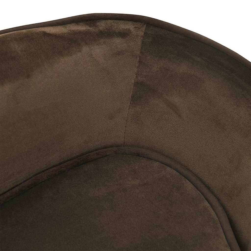 vidaXL Dog Sofa Brown 67x47x36 cm Plush