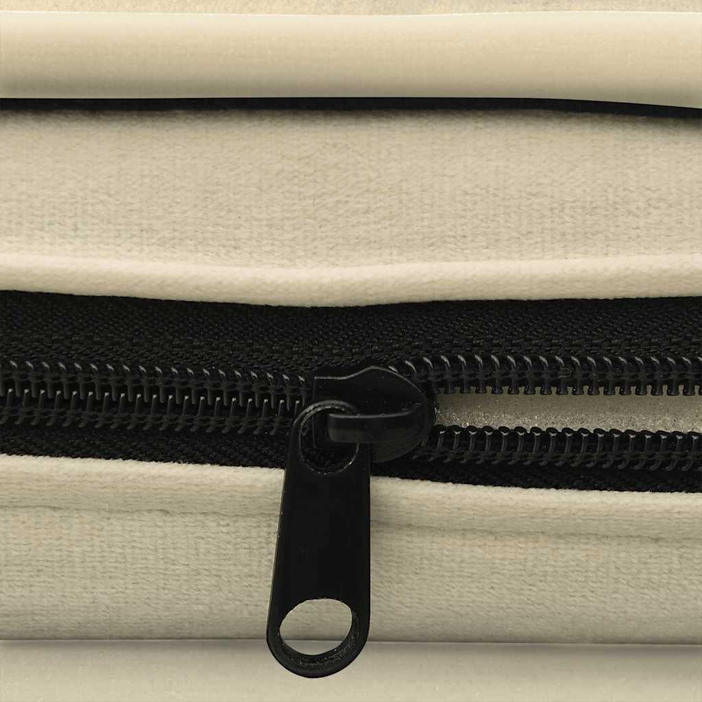 vidaXL Dog Sofa Cream 67x47x36 cm Plush