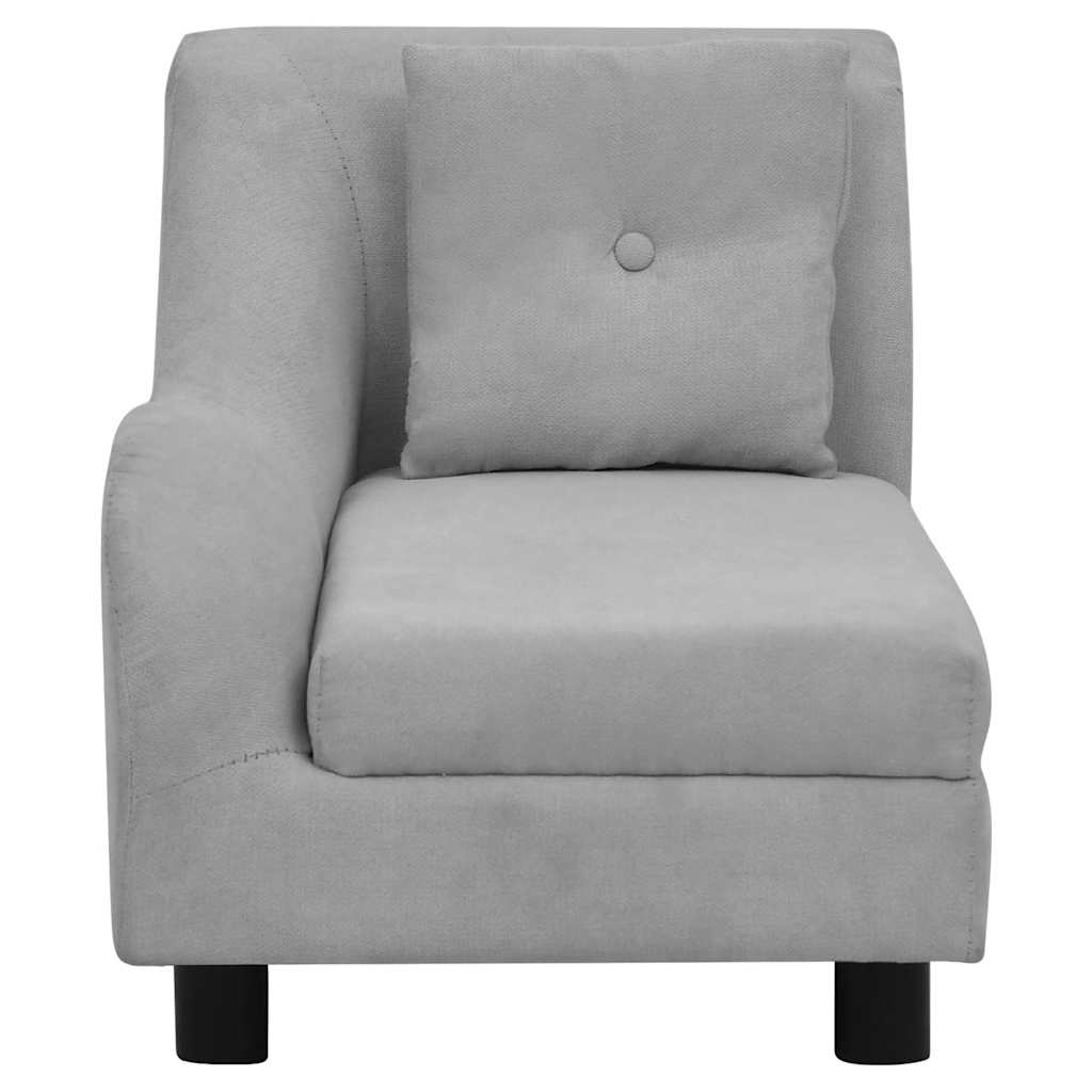 vidaXL Dog Sofa with Pillow Grey 83x44x44 cm Plush