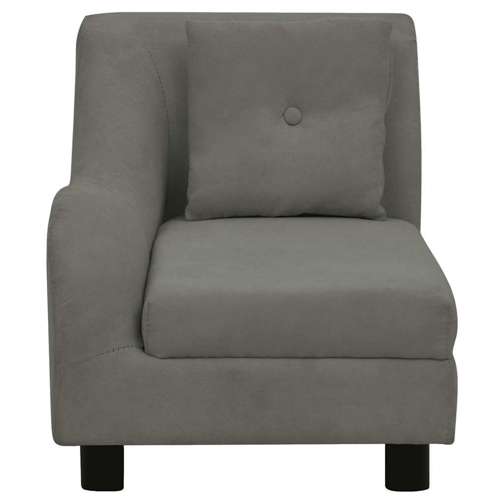 vidaXL Dog Sofa with Pillow Dark Grey 83x44x44 cm Plush