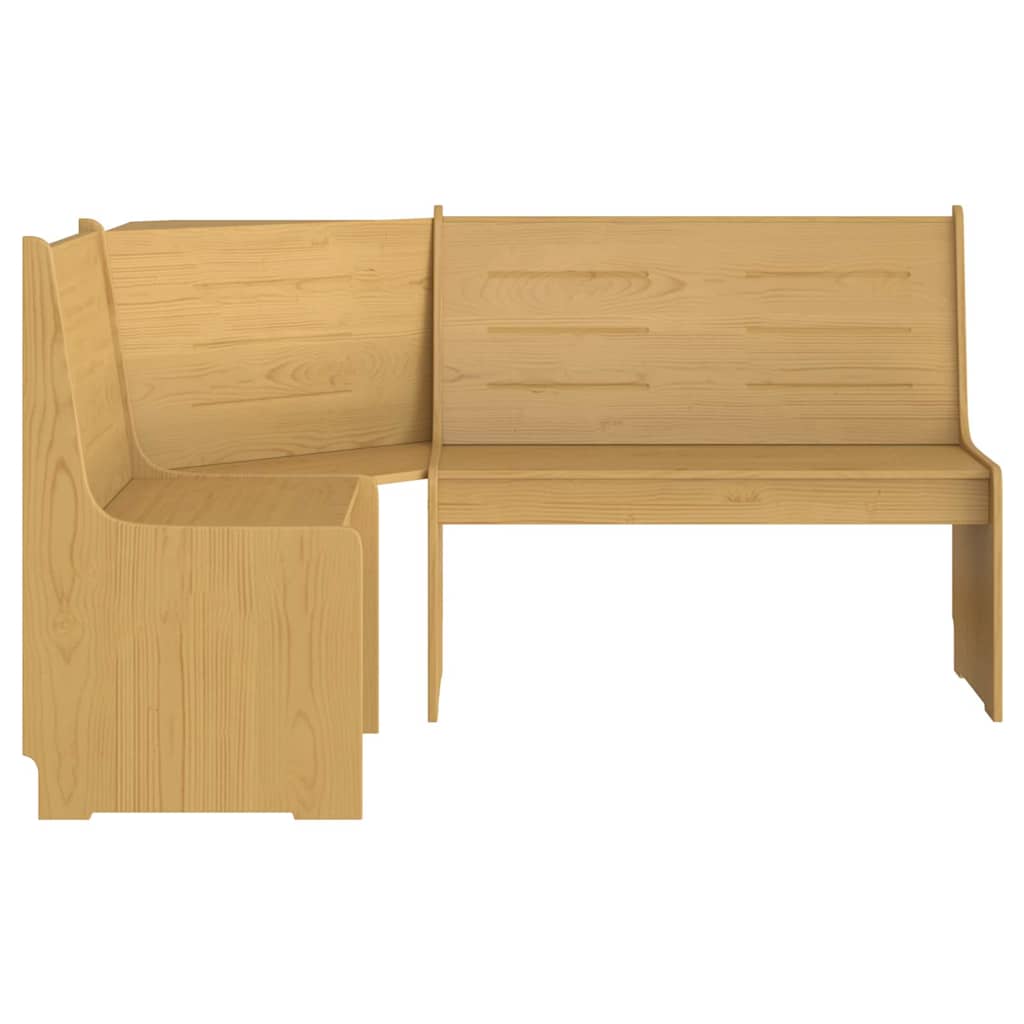 Corner Bench "REINE" 151 cm Honey Brown Solid Wood Pine