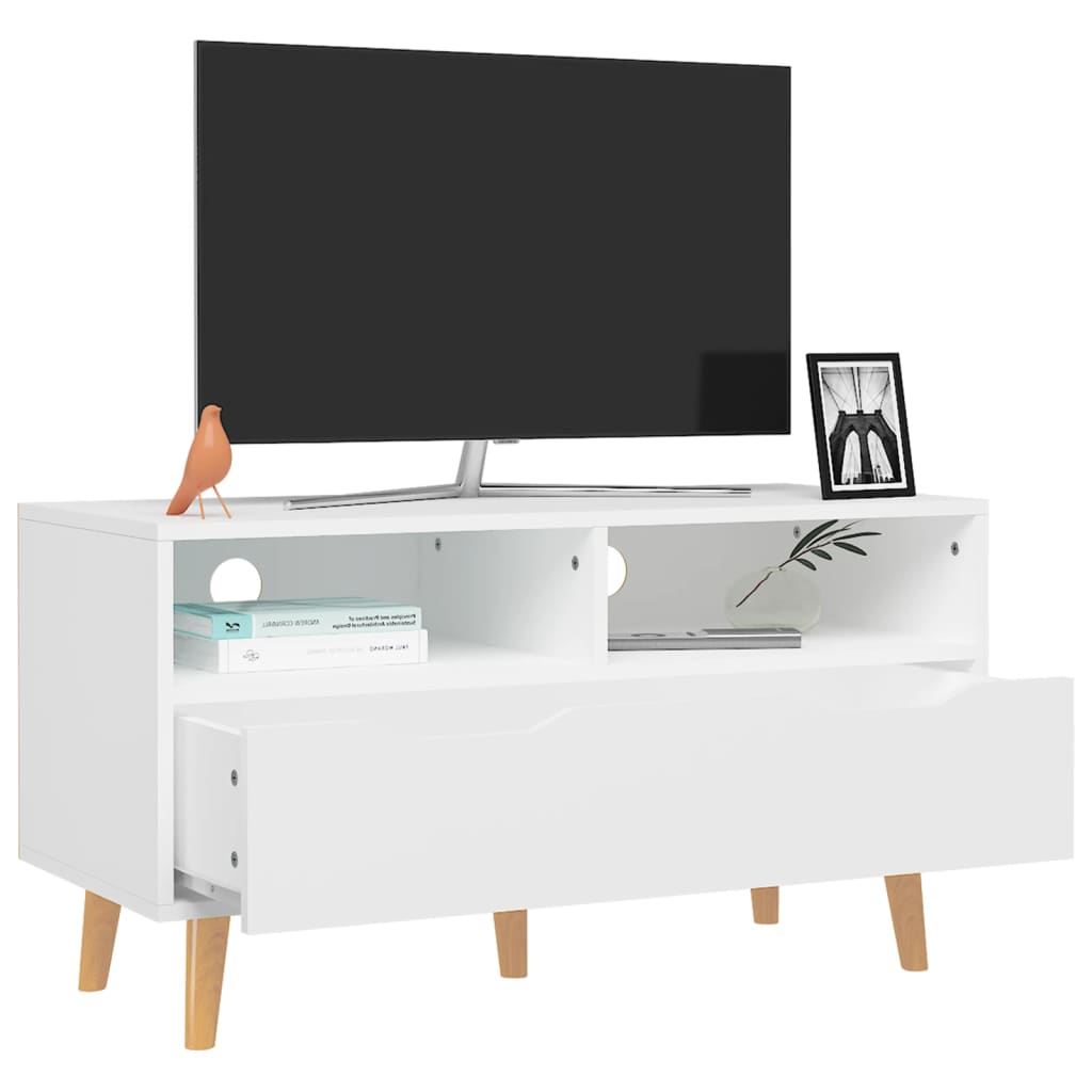 vidaXL TV Cabinet White 90x40x48.5 cm Engineered Wood