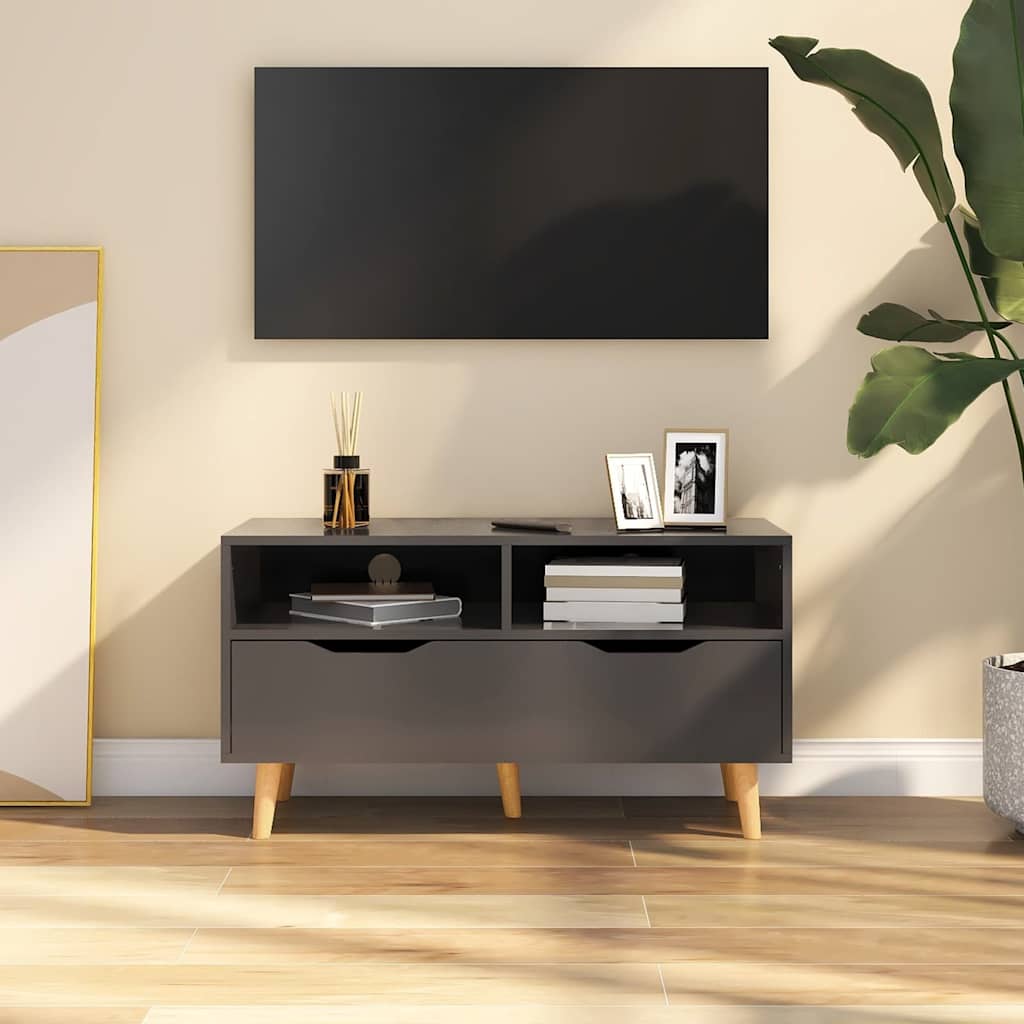 326779 vidaXL TV Cabinet Grey 90x40x48,5 cm Engineered Wood