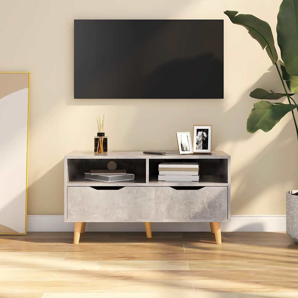 326781 vidaXL TV Cabinet Concrete Grey 90x40x48,5 cm Engineered Wood