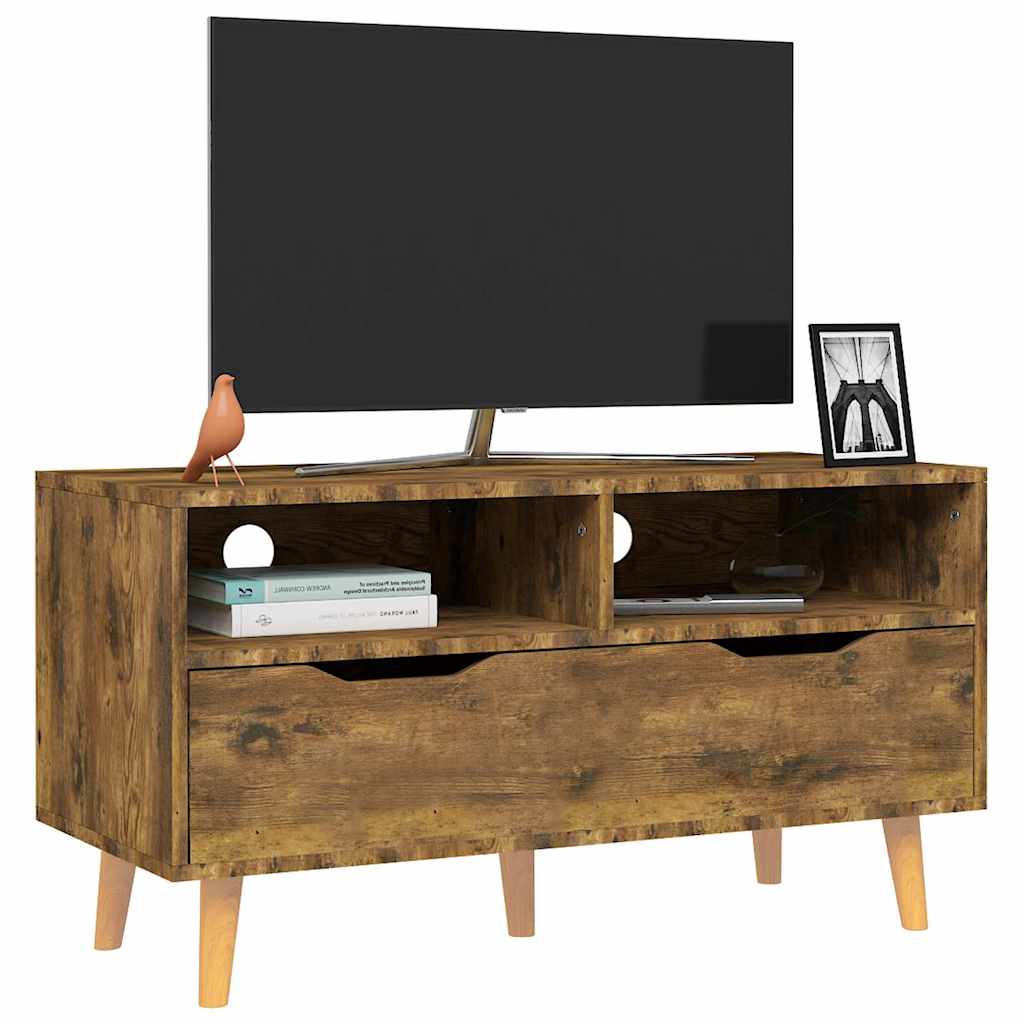 326785 vidaXL TV Cabinet Smoked Oak 90x40x48,5 cm Engineered Wood