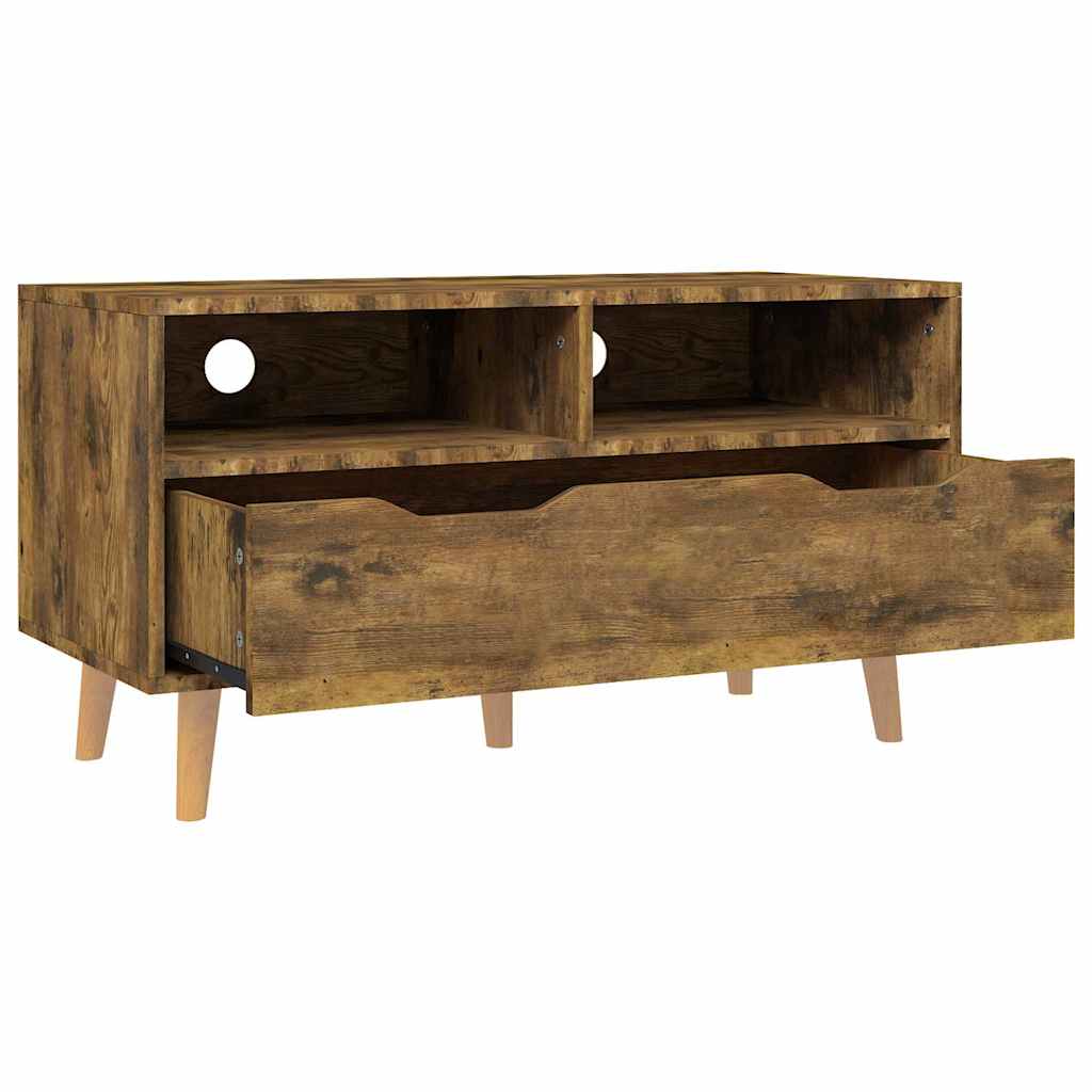 326785 vidaXL TV Cabinet Smoked Oak 90x40x48,5 cm Engineered Wood
