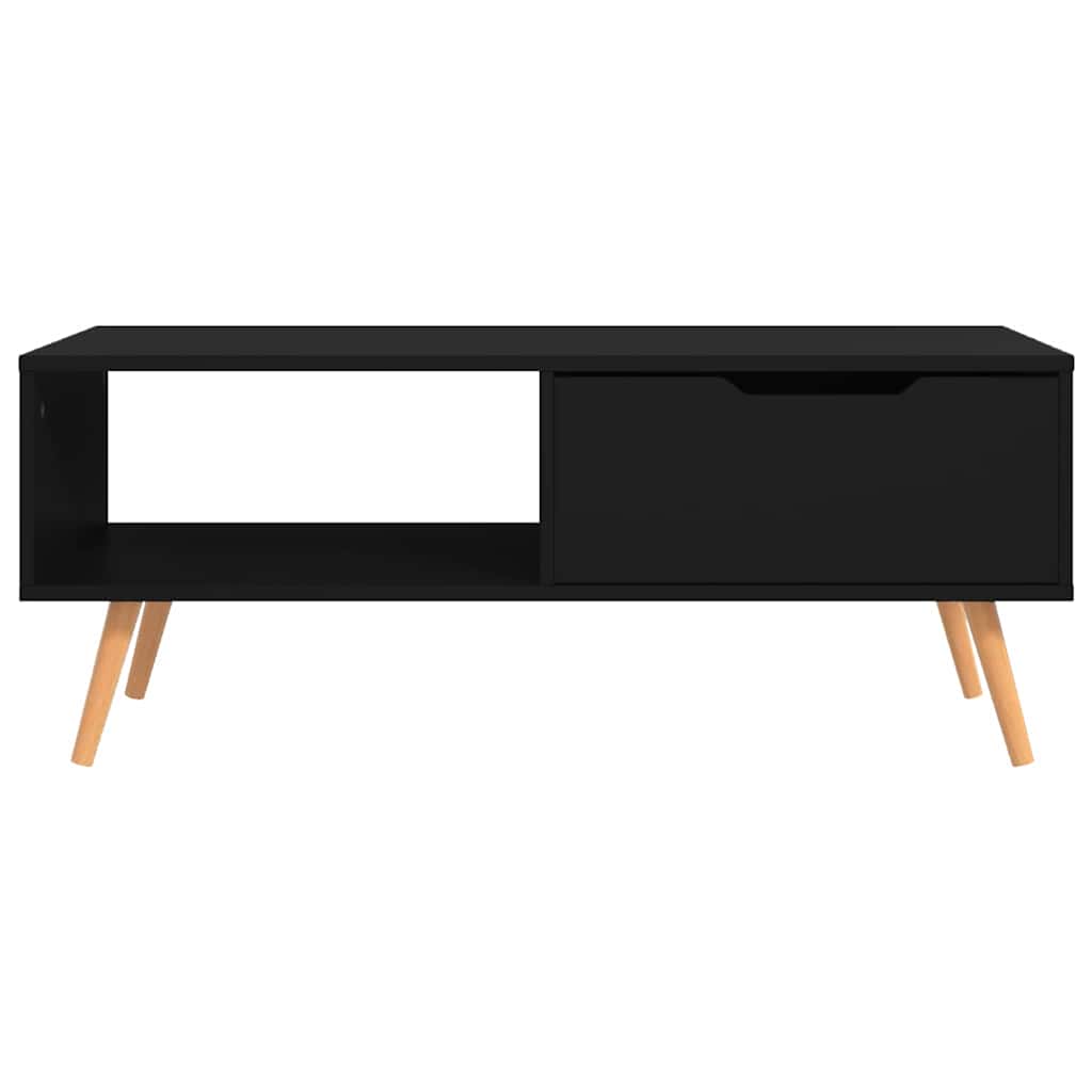 326787 vidaXL Coffee Table Black 100x49,5x43 cm Engineered Wood