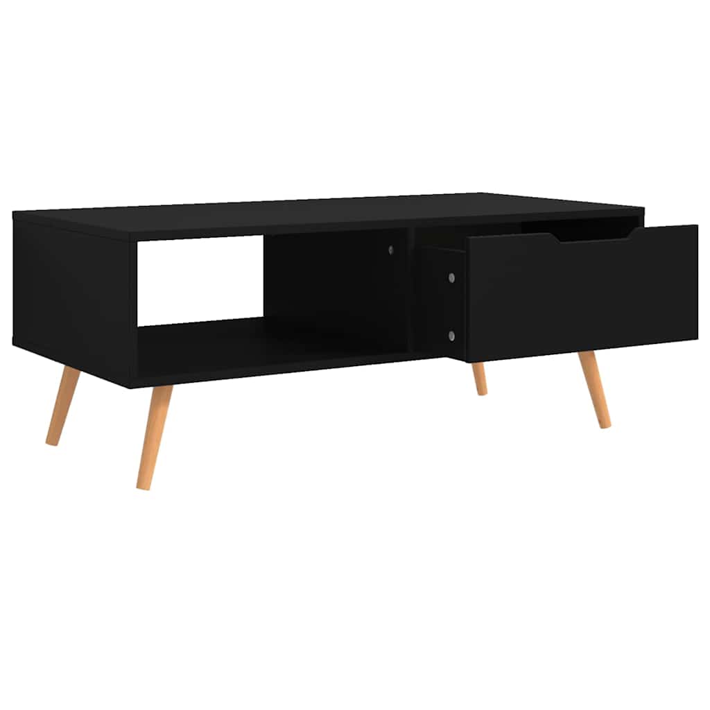 326787 vidaXL Coffee Table Black 100x49,5x43 cm Engineered Wood