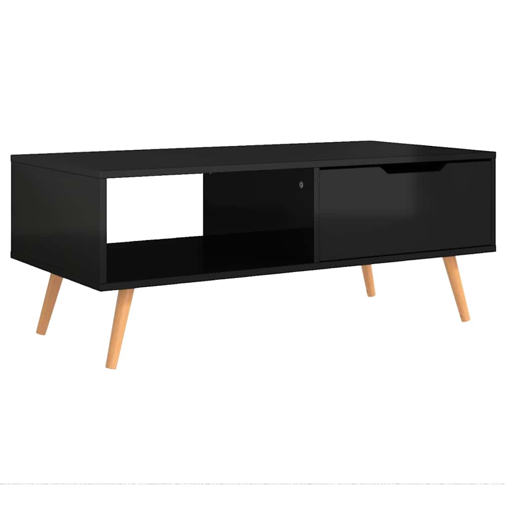326793 vidaXL Coffee Table High Gloss Black 100x49,5x43 cm Engineered Wood