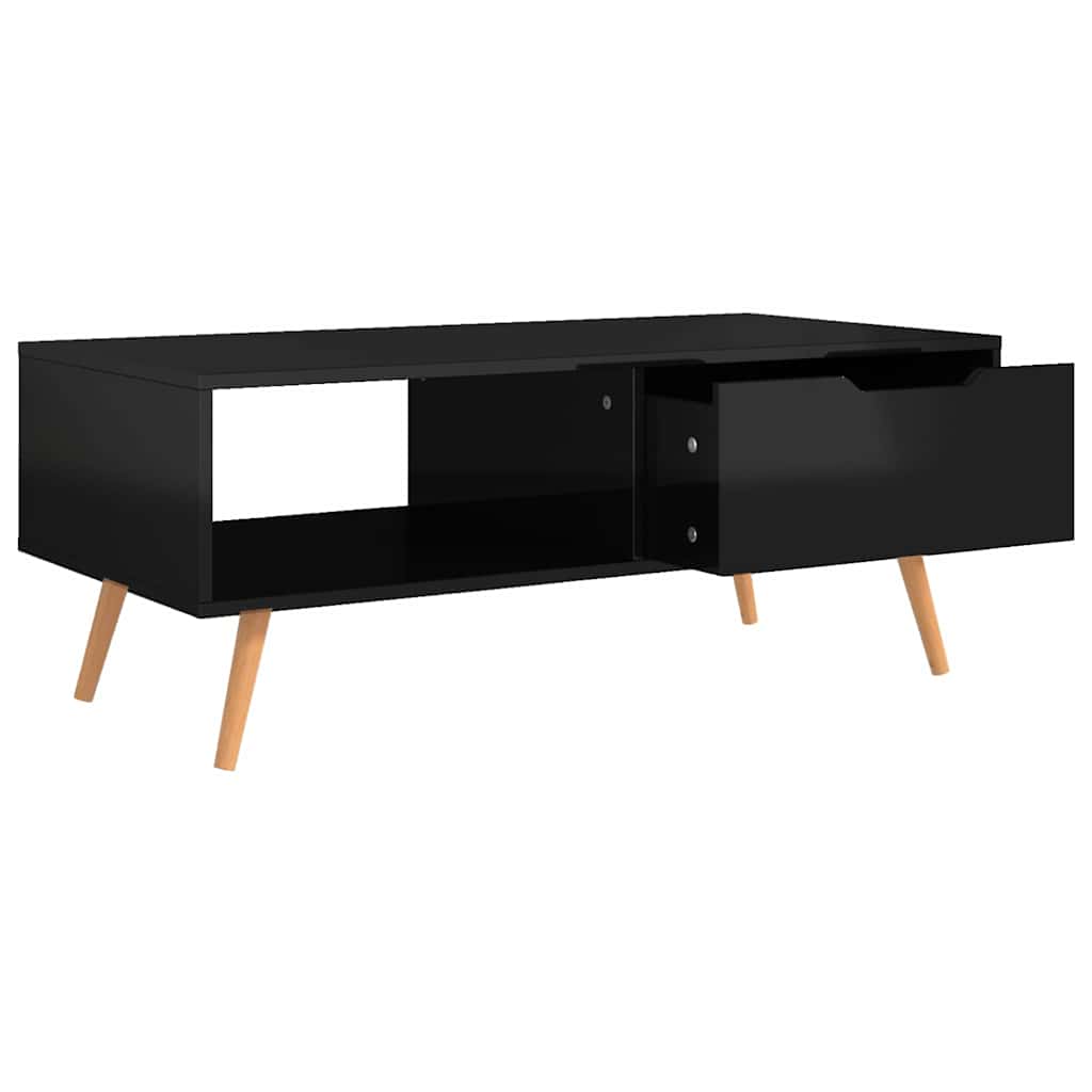 326793 vidaXL Coffee Table High Gloss Black 100x49,5x43 cm Engineered Wood