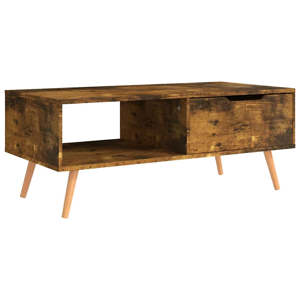 326794 vidaXL Coffee Table Smoked Oak 100x49,5x43 cm Engineered Wood
