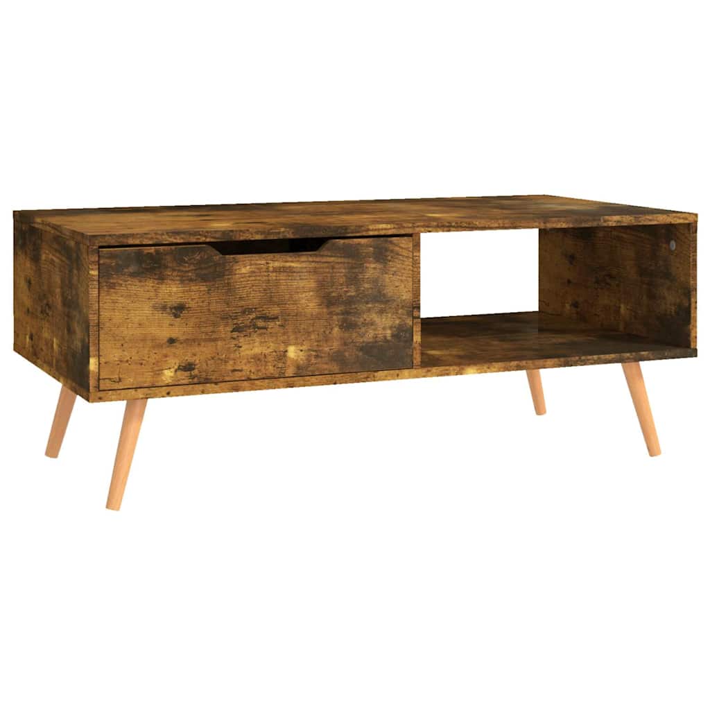 326794 vidaXL Coffee Table Smoked Oak 100x49,5x43 cm Engineered Wood