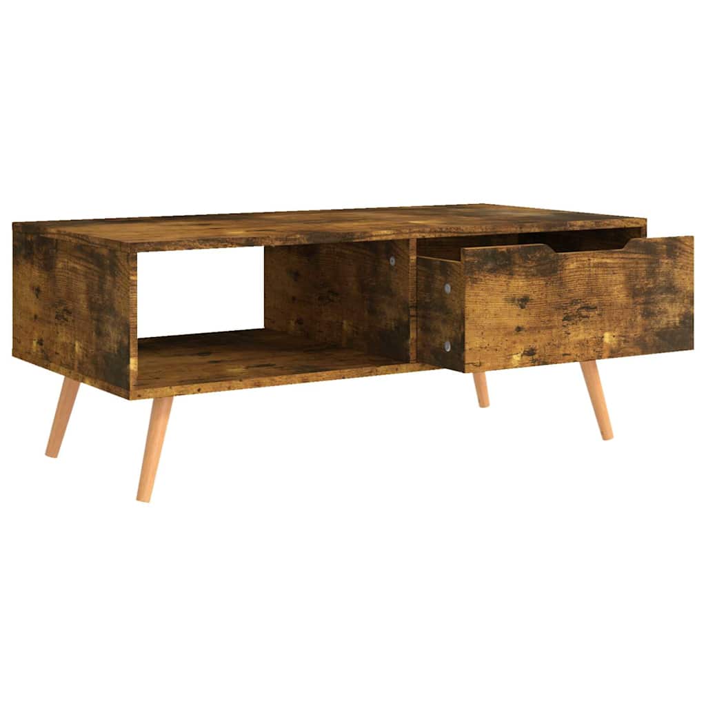 326794 vidaXL Coffee Table Smoked Oak 100x49,5x43 cm Engineered Wood