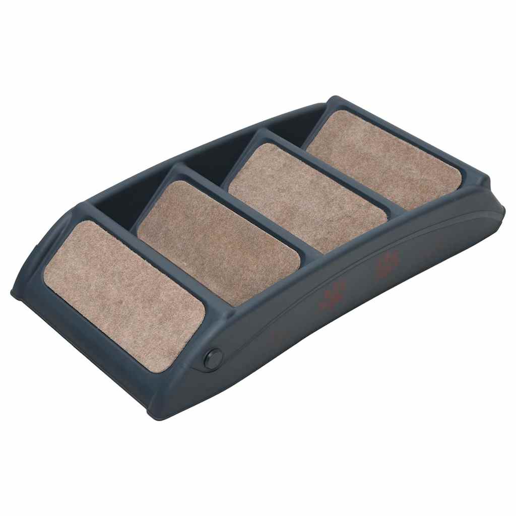 171172 vidaXL Folding 4-Step Dog Stairs Dark Grey