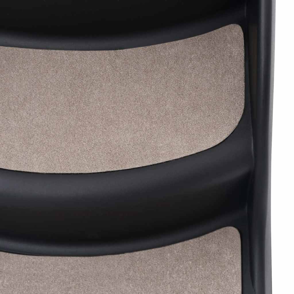 171173 vidaXL Folding 3-Step Dog Stairs Black