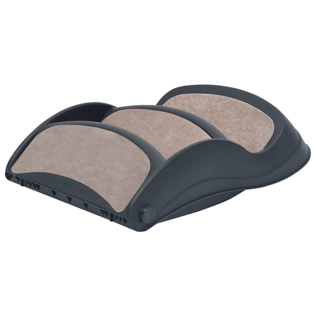 171174 vidaXL Folding 3-Step Dog Stairs Dark Grey