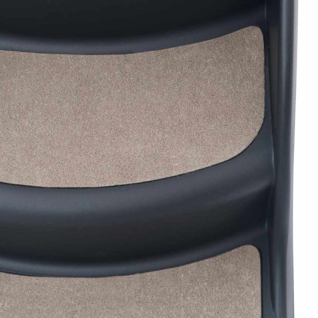 171174 vidaXL Folding 3-Step Dog Stairs Dark Grey