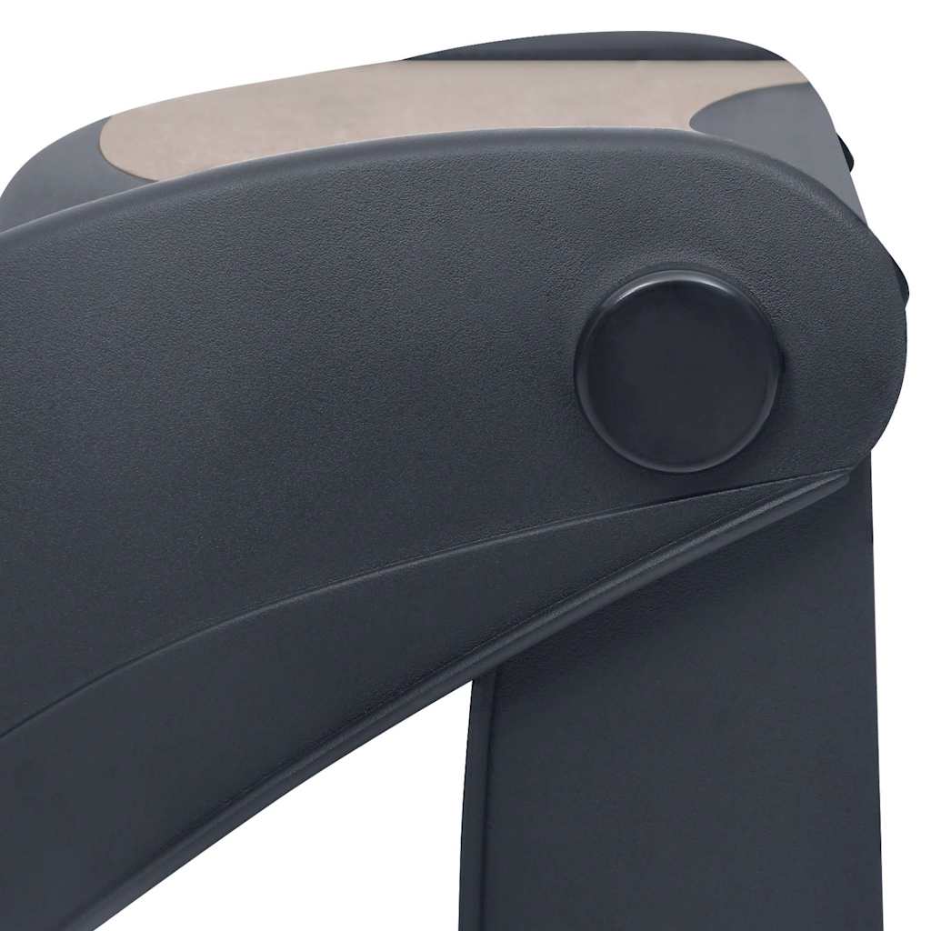 171174 vidaXL Folding 3-Step Dog Stairs Dark Grey